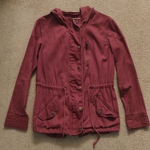 Pacsun LA Hearts burgundy red utility jacket XS